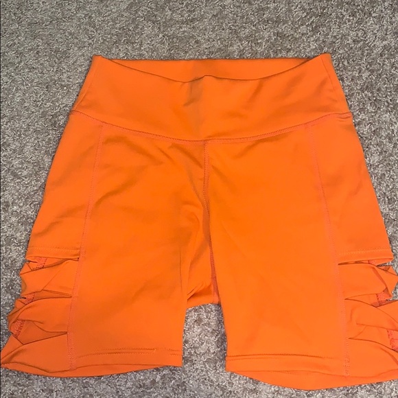 Elastic Biker Shorts with Side Cut Out Detail - Picture 2 of 5